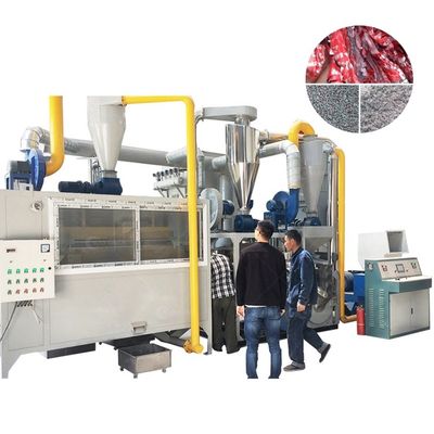 Instalação de reciclagem de papel alumínio de sucata controlada por PLC Máquina de separador de plástico de alumínio