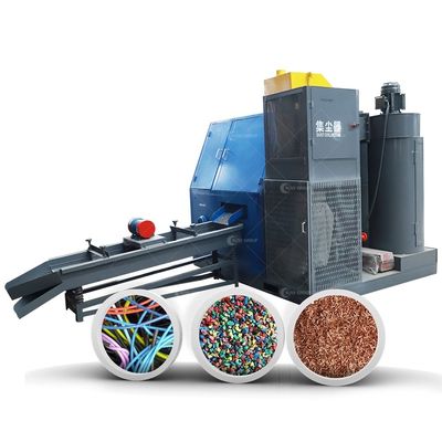 Máquina de reciclagem de mini granulador de cabo com controlo PLC e 99% de eficiência de triagem
