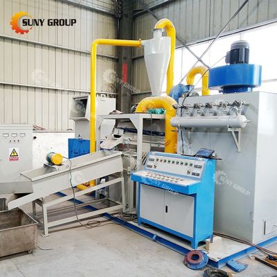 Máquina de reciclagem de sucata de fios de cobre para separação de cabos elétricos