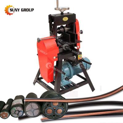 4.5kw Máquina de descascar fios de cobre separar o cobre das carcaças de borracha/plástico