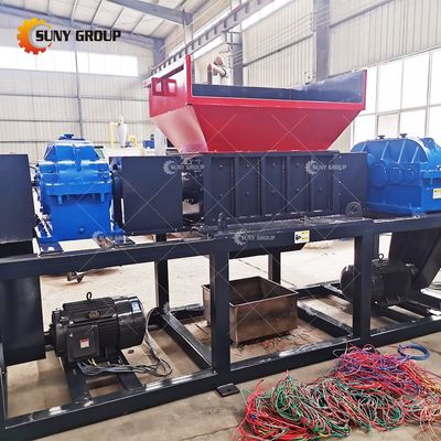 800-5000 kg/h de capacidade Triturador de sucata de metal de eixo duplo com lâminas personalizáveis