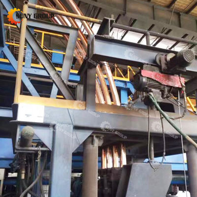 Máquina de fundição de barras de cobre para fundição de dupla corrente sem oxigénio de alta produtividade