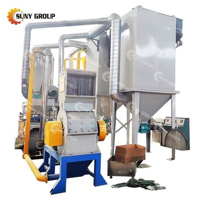 Máquina avançada de reciclagem de chapas revestidas de cobre CCL/ Máquina de trituração e separação de PCB