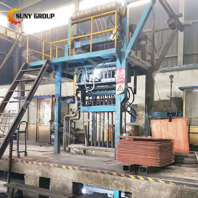 Máquina de fundição contínua de cobre para processamento de placas de cobre de cátodo