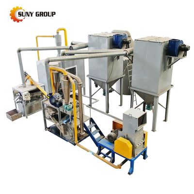 Máquina de reciclagem de resíduos de cobre de alta pureza que separa metal e resina com precisão