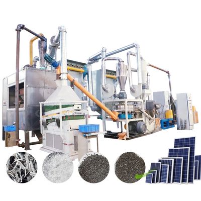 Equipamento de reciclagem de painéis solares de alta capacidade de 200-1000 kg/h para painéis monocelulares completos