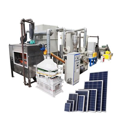 Equipamento de reciclagem de painéis solares de alta capacidade de 200-1000 kg/h para painéis monocelulares completos