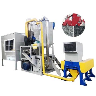 Instalação de reciclagem de papel alumínio de sucata controlada por PLC Máquina de separador de plástico de alumínio