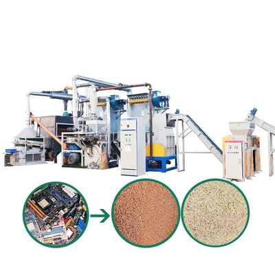 Linha de reciclagem de placas de circuito de resíduos de cobre de alta pureza para especificações do cliente