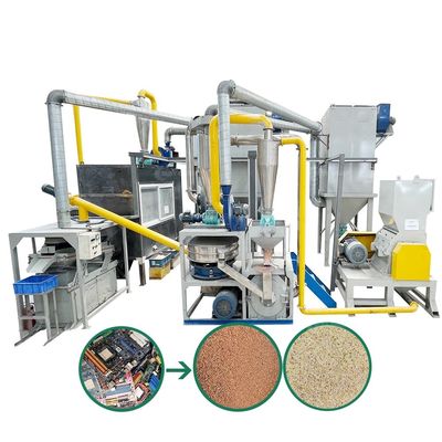 Máquina de reciclagem de resíduos de PCB de 220V/380V/tensão personalizada para trituração e separação