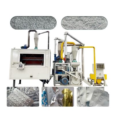 Linha de produção de reciclagem de película de plástico de alumínio de sucata qualificada 85 kW Peso 5,8 t