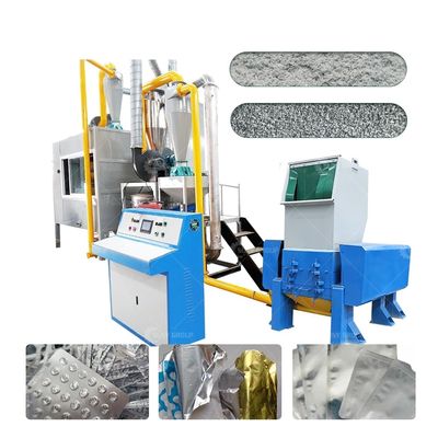 Linha de produção de reciclagem de película de plástico de alumínio de sucata qualificada 85 kW Peso 5,8 t