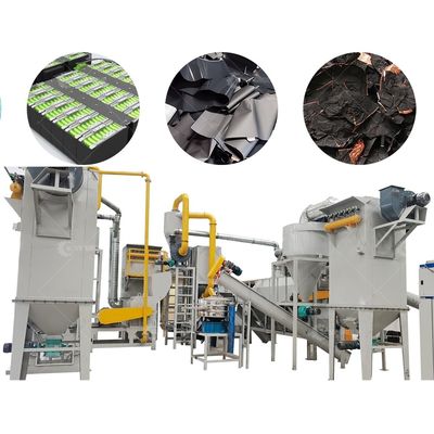 Equipamento de instalações de reciclagem de baterias de lítio para eliminação de resíduos de baterias 25 200-1000KG/H