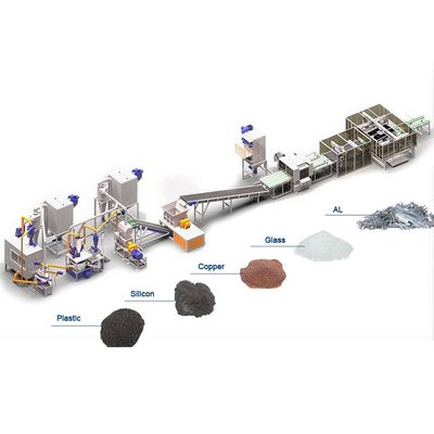 Máquina de reciclagem de painéis solares de capacidade de 200-1000 kg/h para a recuperação de chapas fotovoltaicas ecológicas