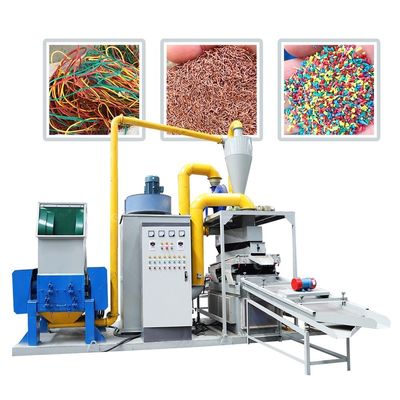 Máquina de granulação avançada de cabos de cobre de sucata com controle PLC e alcance de fio de 0,2-20 mm
