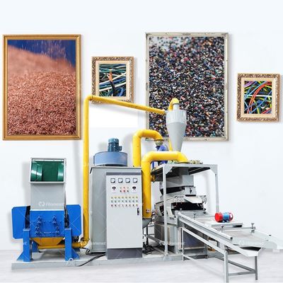 Máquina de granulação avançada de cabos de cobre de sucata com controle PLC e alcance de fio de 0,2-20 mm