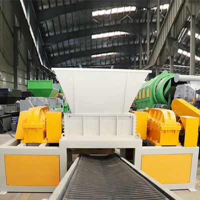 Máquina de trituração de duplo eixo para latas de alumínio de resíduos