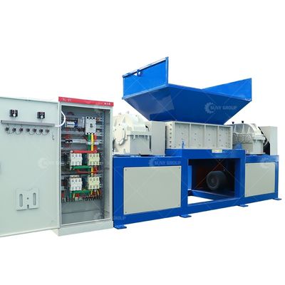 9CrSi/D2/SKD-11 Blades Double Shaft Shredder para madeira e sucata metálica de pneus de plástico